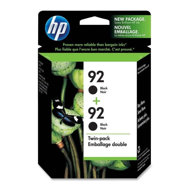 Hewlett-Packard C9512FN#140 HP 92 Twinpack Black Ink Cartridge