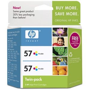 Hewlett-Packard C9320FN#140 HP 57 Twinpack Tri-color Ink Cartridge