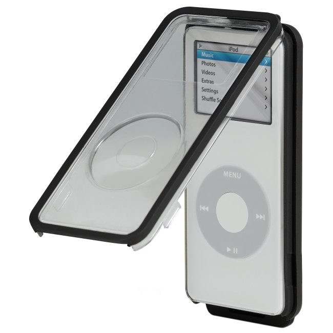 Belkin International, Inc F8Z124-GRY Belkin Flip-Top Hard Case for iPod nano