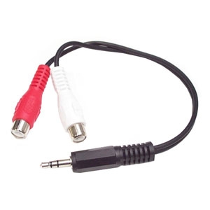 StarTech.com MUMFRCA StarTech.com 6in Stereo Audio Cable 3.5mm to 2x RCA