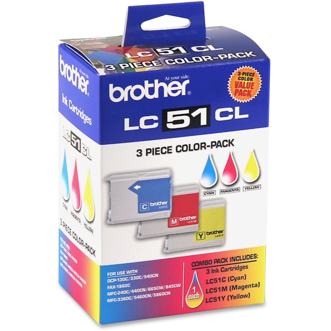 Brother Industries, Ltd LC513PKS Brother LC513PKS Ink Cartridge - Cyan, Yellow, Magenta