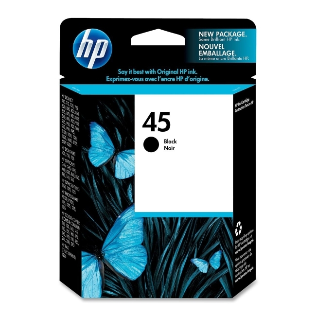 Hewlett-Packard 51645A HP 45 Black Ink Cartridge