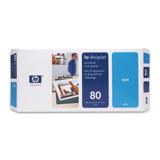 Hewlett-Packard C4821A HP 80 Cyan Printhead/Cleaner