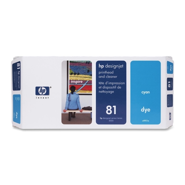 Hewlett-Packard C4951A HP 81 Cyan Printhead/Cleaner