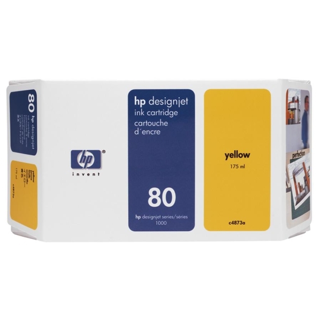 Hewlett-Packard C4873A HP 80 Yellow Ink Cartridge