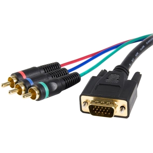 StarTech.com HD15CPNTMM3 StarTech.com HD15 to Component RCA Breakout Cable Adapter - M/M