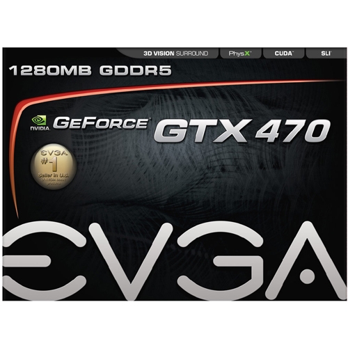 EVGA Corporation 012-P3-1470-TR EVGA 012-P3-1470-TR GeForce 470 Graphic Card - 607 MHz Core - 1.25 GB GDDR5 SDRAM - PCI Express 2.0 x16