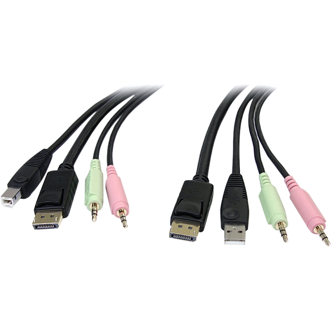 StarTech.com DP4N1USB6 StarTech.com 6ft 4-in-1 USB DisplayPort KVM Switch Cable