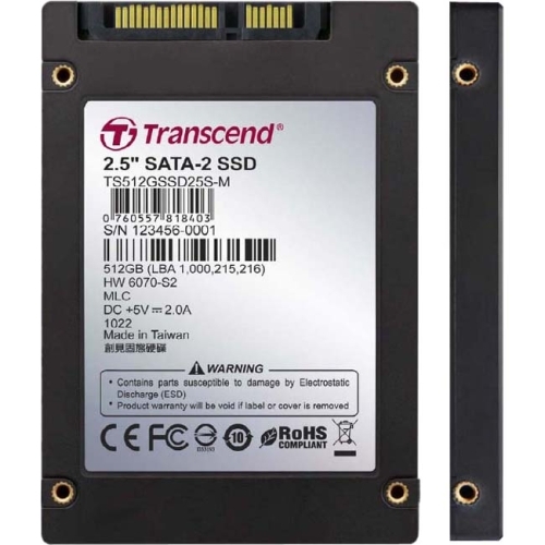 Transcend Information, Inc TS512GSSD25S-M Transcend TS512GSSD25S-M 512 GB Internal Solid State Drive