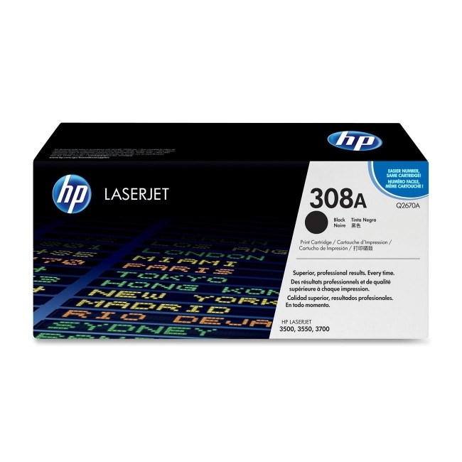 Hewlett-Packard Q2670A HP 308A Black Toner Cartridge