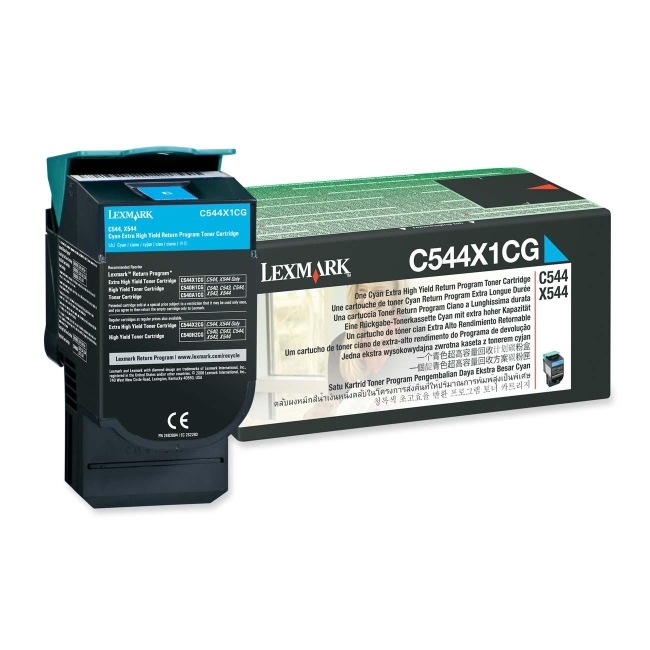 Lexmark International, Inc C544X1CG Lexmark Cyan Toner Cartridge