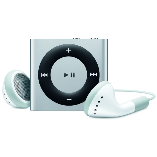 Apple, Inc MC584LL/A Apple iPod shuffle MC584LL 2 GB Silver Flash MP3 Player