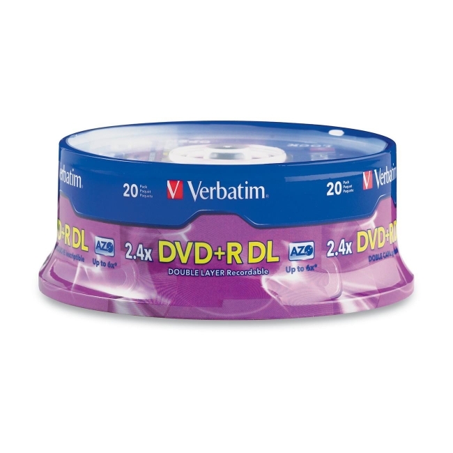 Verbatim America, LLC 95310 Verbatim 2.4x DVD+R Double Layer Media